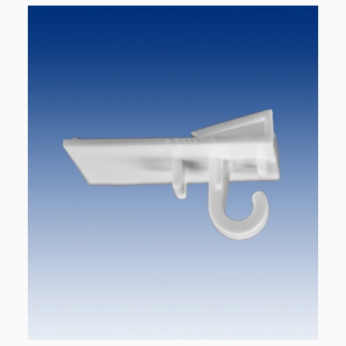 Takkrok för skena vit, 30x20mm - 50-pack