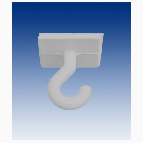 Takkrok vit, 25x25mm - plast, 50-pack