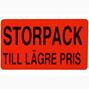 Infoetiketter, Storpack lägre pris