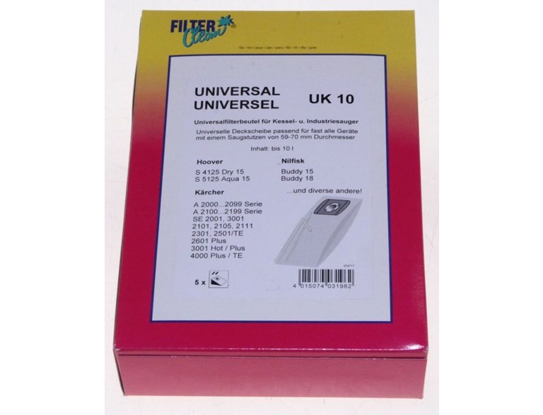 Fileterclean Universal Uk10 Dammsugarpåse