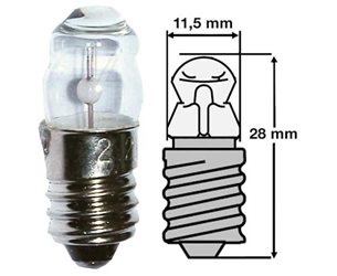 Reservlampa 2,4V 0,3A 0,72W E10