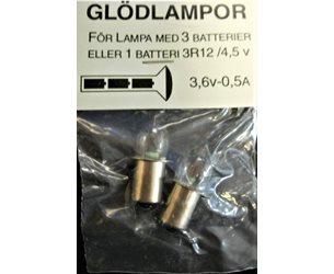 Reservlampa 3,6V 0,5A   2-Pack * Pr3
