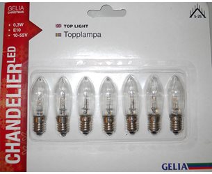 Gelia 10-55V 0,3W E10 Led 7-Pack  *