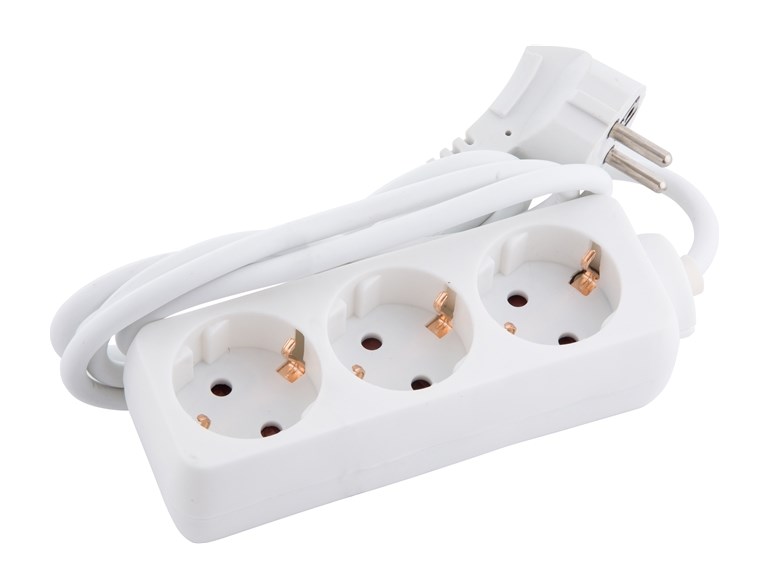 Grenuttag  3-V 1,5 Meter Jord Vit Rkk 3G1,5