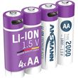 Ansman 1,5V 1800Mah Li-Ion Laddbart Aa 4-Pack