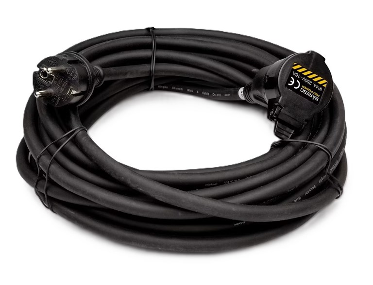 Skarvsladd Gummi Ip44 Svart 10 M  3G1.5 H07rn-F