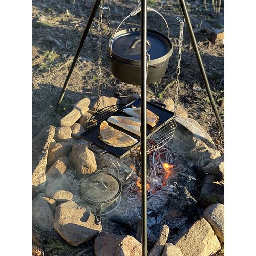 Satake Outdoor Grillplatta/Stekbord för Grill/Öppen eld/Spis