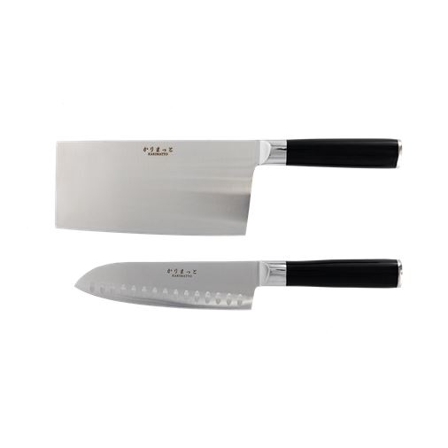 Knivset 2-dels - Santoku 17,5 cm & Kinesisk Hacka 18 cm