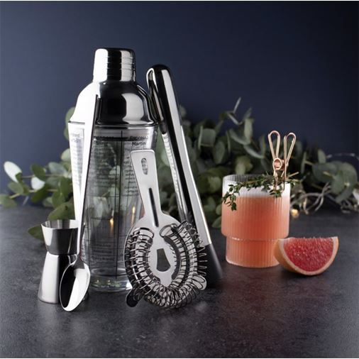 Cocktailset 5-delar Glas och Rostfritt stål