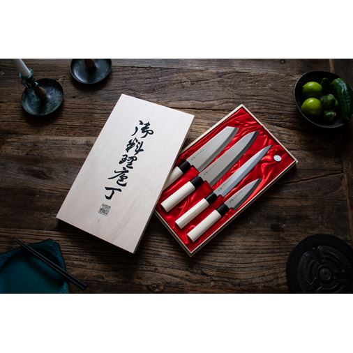 Satake Houcho Knivset i Balsabox