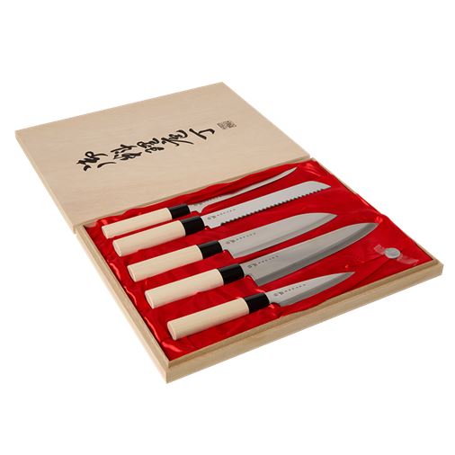 Satake Houcho Knivset i Balsabox