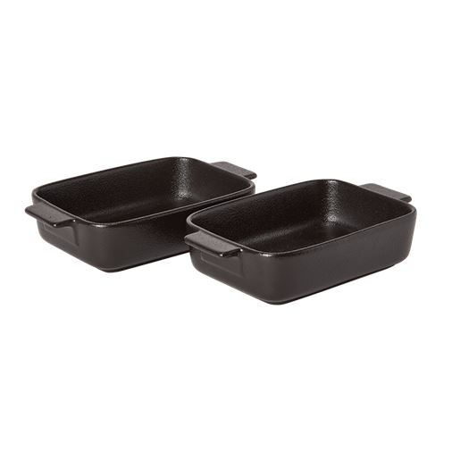 Satake Ugnsform svartglacerad porslin 2-pack, 19 cm