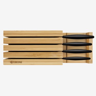 Knivblock för 4 knivar, Bambu