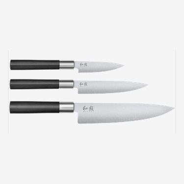 KAI Wasabi Black 3-dels Knivset Petty / Allkniv / Gyuto