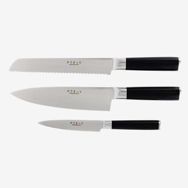 Knivset 3-del - Allkniv 12 cm, Kockkniv 20 cm, Brödkniv 20 cm