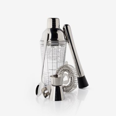 Cocktailset 5-delar Glas och Rostfritt stål