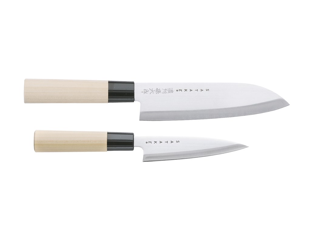 Satake Houcho Set med petty & santoku i balsabox
