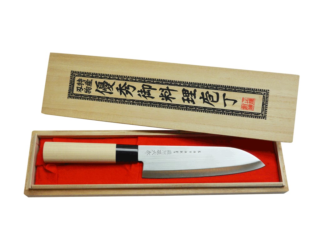 Satake Houcho Santoku/Kockkniv i balsabox