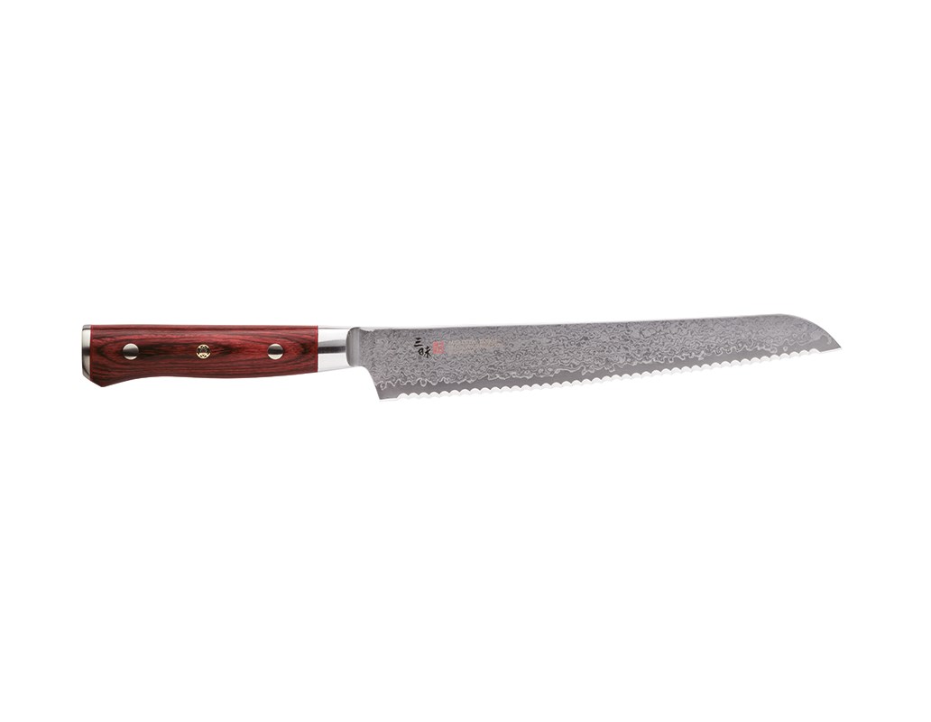 Mcusta / Zanmai Flame Damascus Brödkniv 23 cm