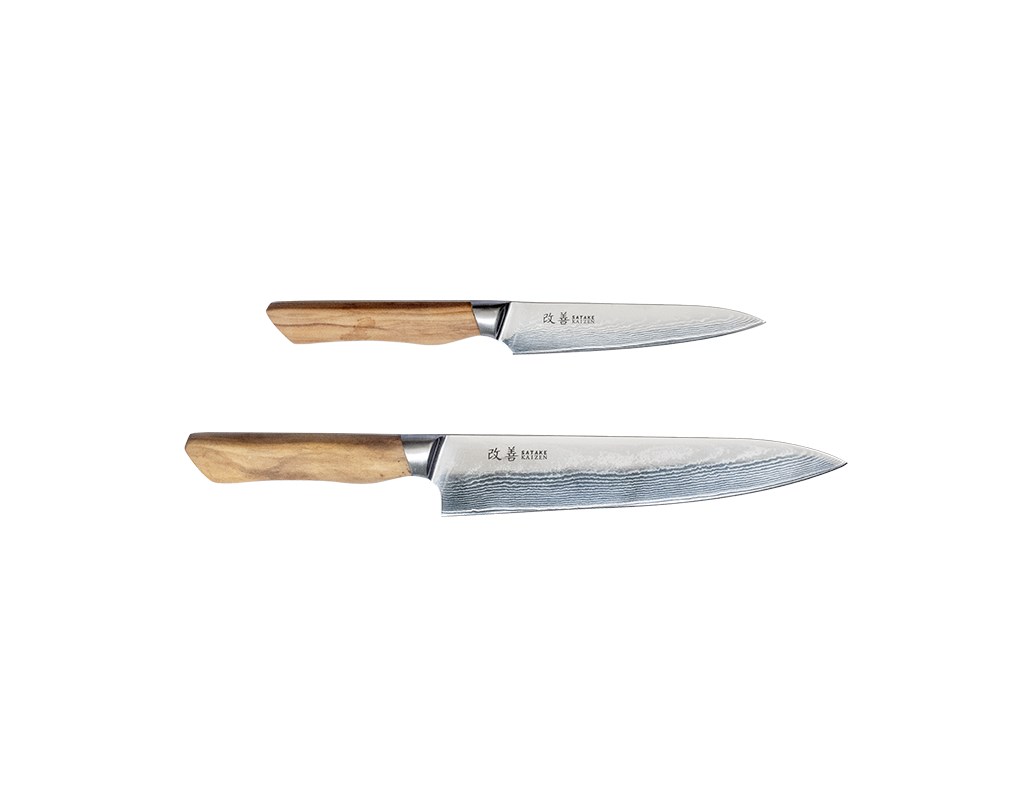 Satake Kaizen 2-dels knivset Santoku 18cm & Petty 12cm