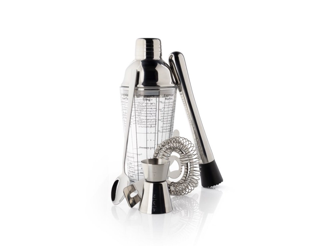 Cocktailset 5-delar Glas och Rostfritt stål