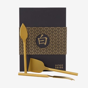 Satake Shiro Ostset Guld 3 delar
