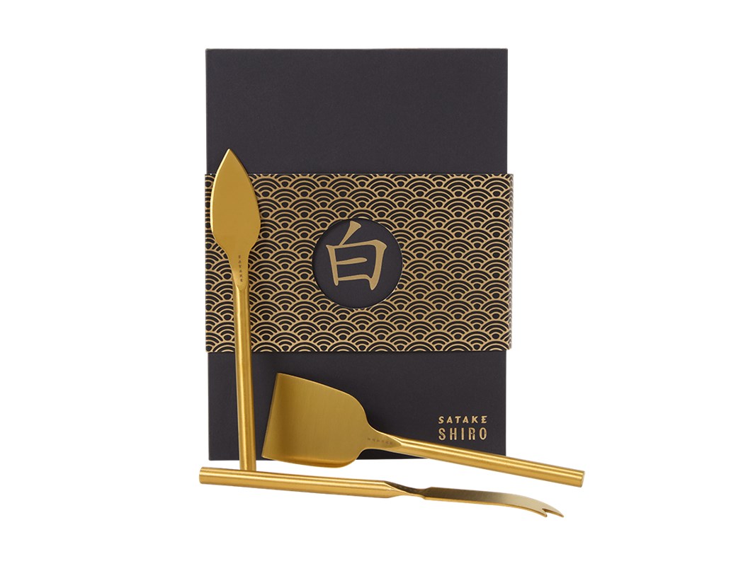 Satake Shiro Ostset Guld 3 delar