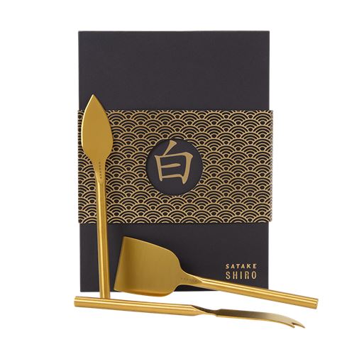Satake Shiro Ostset Guld 3 delar