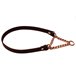 H Halsband halvstryp läder 18mm/60cm svart