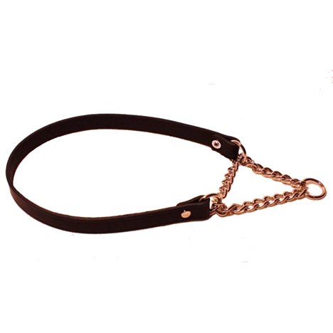 H Halsband halvstryp läder 12mm/30cm svart