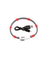 K/små hund Halsband blink just.bar visio light USB grå