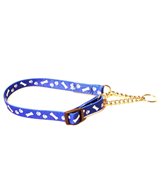 H Halsband dekor tass/ben 10mm blå