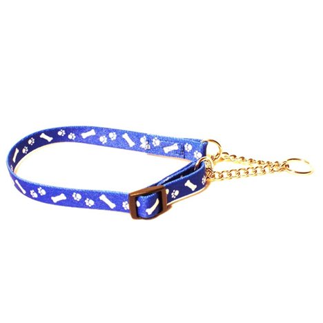 H Halsband dekor tass/ben 10mm blå