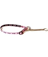 H Halsband halvstryp poly tasstryck rosa 10mm