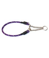 H Halsband rundhalvstryp lila m reflex nylon 25cm