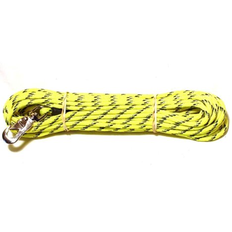 H Bruks spårlina m inflätad reflex 6mm/15m gul