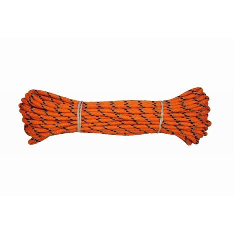 H Bruks spårlina m inflätad reflex 6mm/15m orange