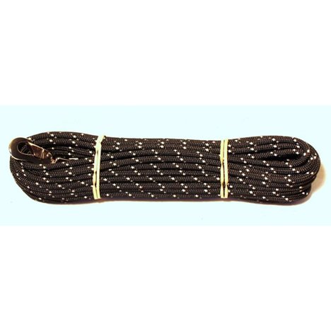 H Bruks spårlina m inflätad reflex 6mm/15m svart