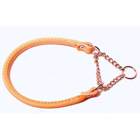 H Halsband rundsytt halvstryp 60cm natur