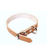 H Halsband läder 18mm 45cm natur