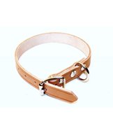 H Halsband läder 12mm 30cm natur