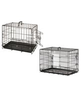 H Bur stål 1dörr svart m plastbotten 47x30x37cm