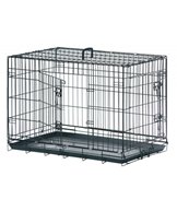 H Bur stål 2dörr svart m plastbotten 93x57x62cm