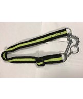 H Halsband halvstryp kanal svart/gul 25mm