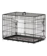 H Bur stål 2dörr svart m plastbotten 77x47x54cm