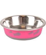 K Skål metall 225ml fiskben fuschia