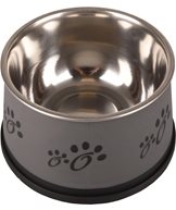 H Skål plast/rostfritt spaniel 900ml 15cm