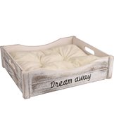 K Bädd trä dream away vit med dyna 45x38x12cm