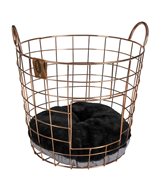 K Bädd stålkorg siesta caramel med dyna 37x37x39