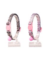 K Halsband panther nylon black/pink